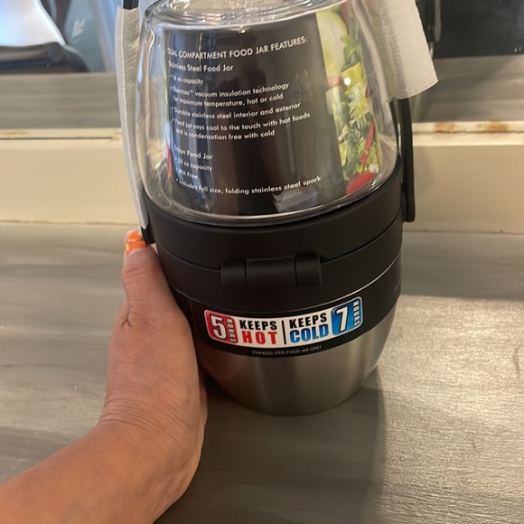 Thermos 36 oz. Dual Compartment Food Jar - Stainless Steel, - Picture 9 of 13